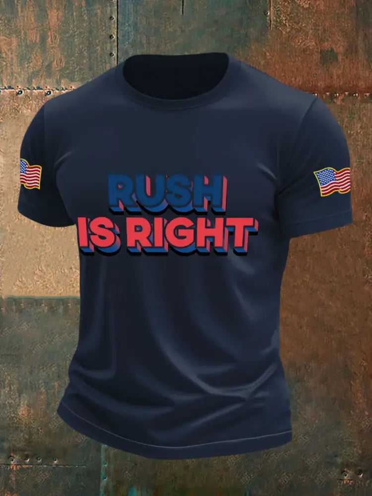 Men’s rush was right T-shirts Navy Blue / S