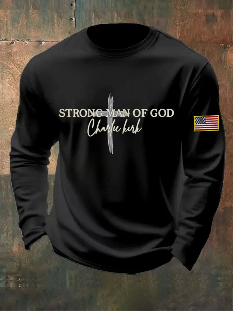 Men’s Strong Man Of God Sweater Black / S