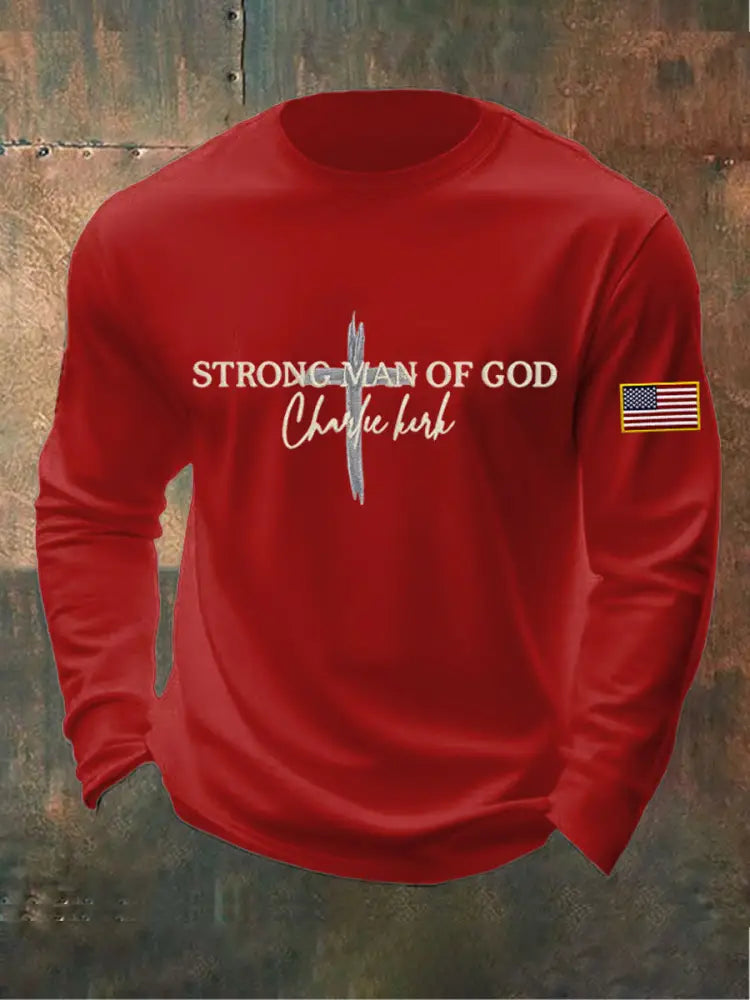 Men’s Strong Man Of God Sweater Red / S