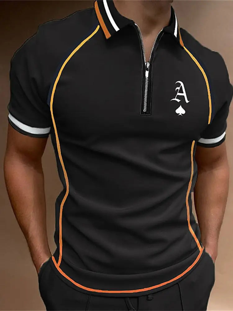 Men’s Texas Hold’em Ace of Spades casual tops Black / S