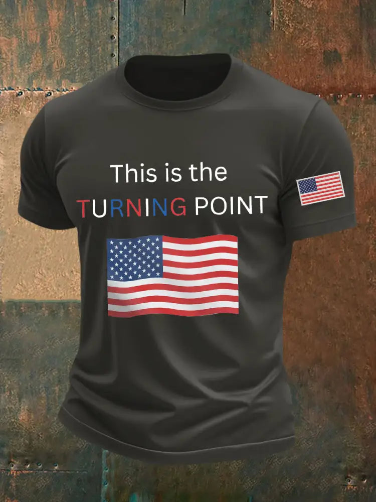 Men’s This Is The Turning Point Printed T-shirt Dark Gray / S