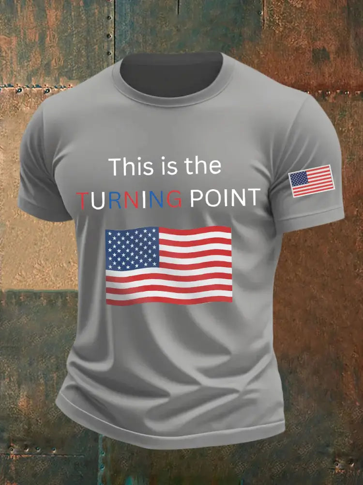 Men’s This Is The Turning Point Printed T-shirt Light Gray / S