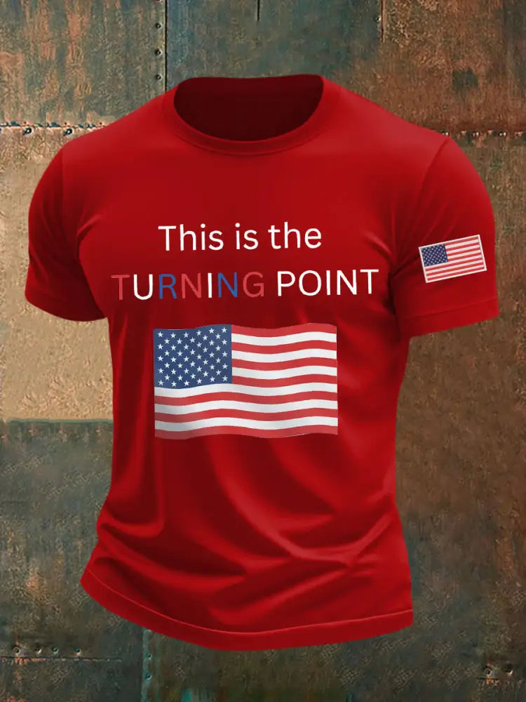 Men’s This Is The Turning Point Printed T-shirt Pure Red / S