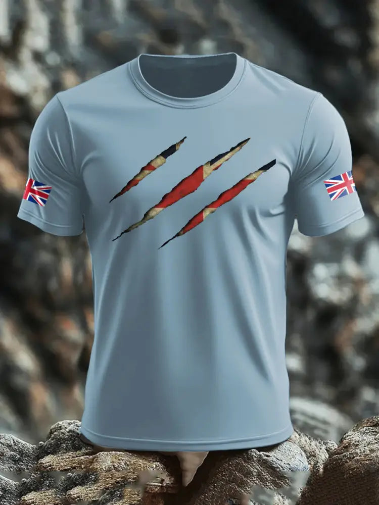 Men’s UK Flag Skull Printed T shirt