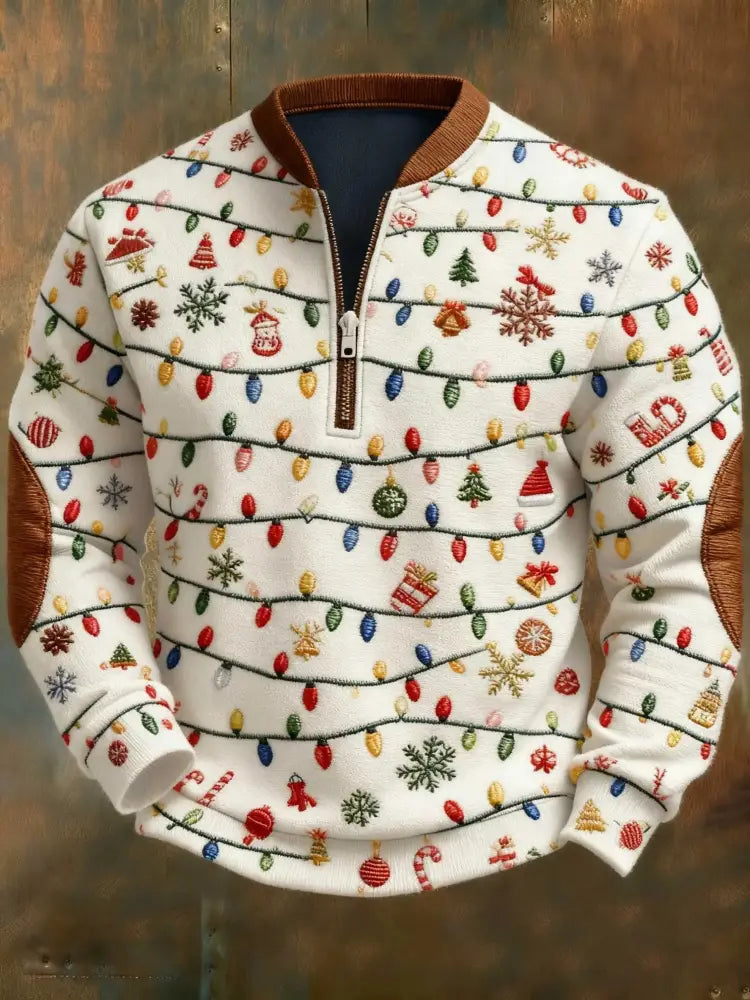 Men’s Vintage Christmas Printed Sweatshirt As picture / S