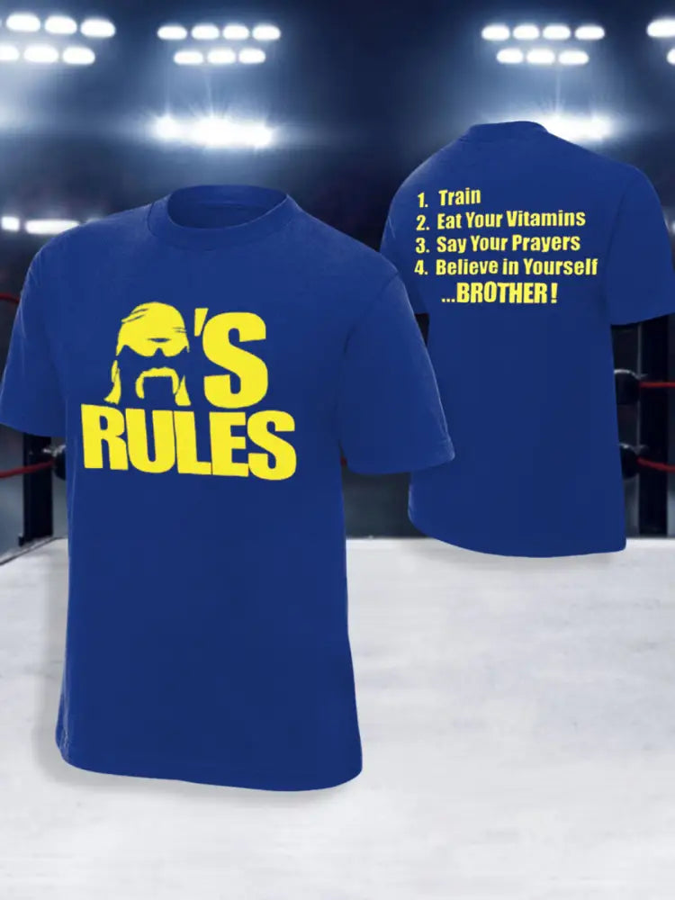 Men’s What’cha Gonna Do Brother? Print T-shirt Blue / S