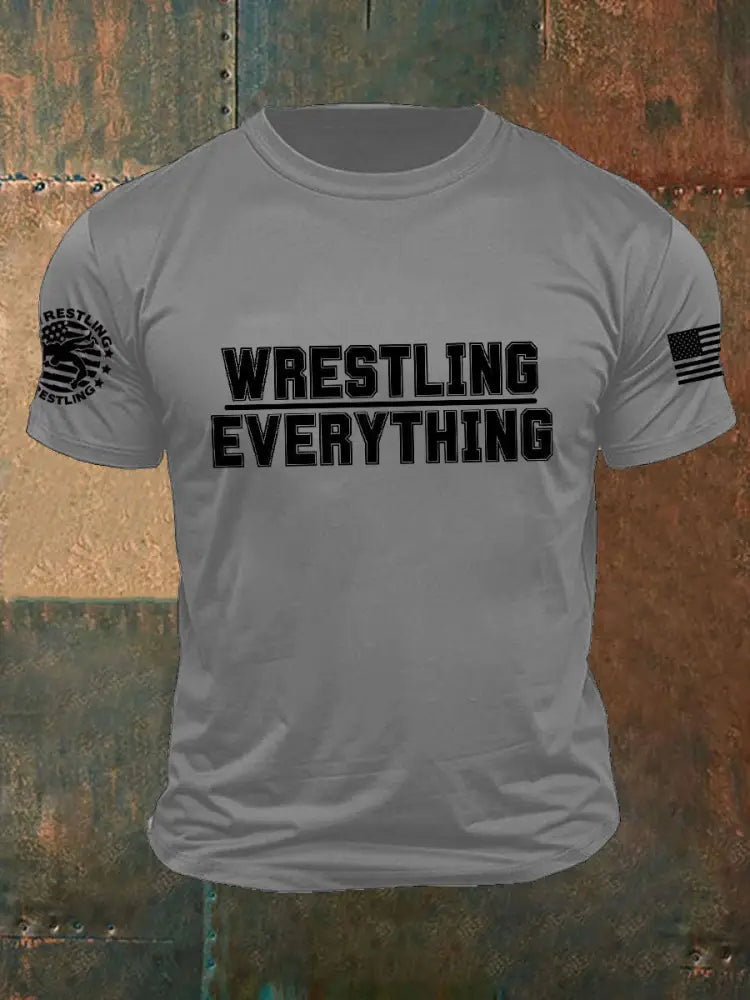 Men’s wrestling everyting T-shirts Light Gray / S