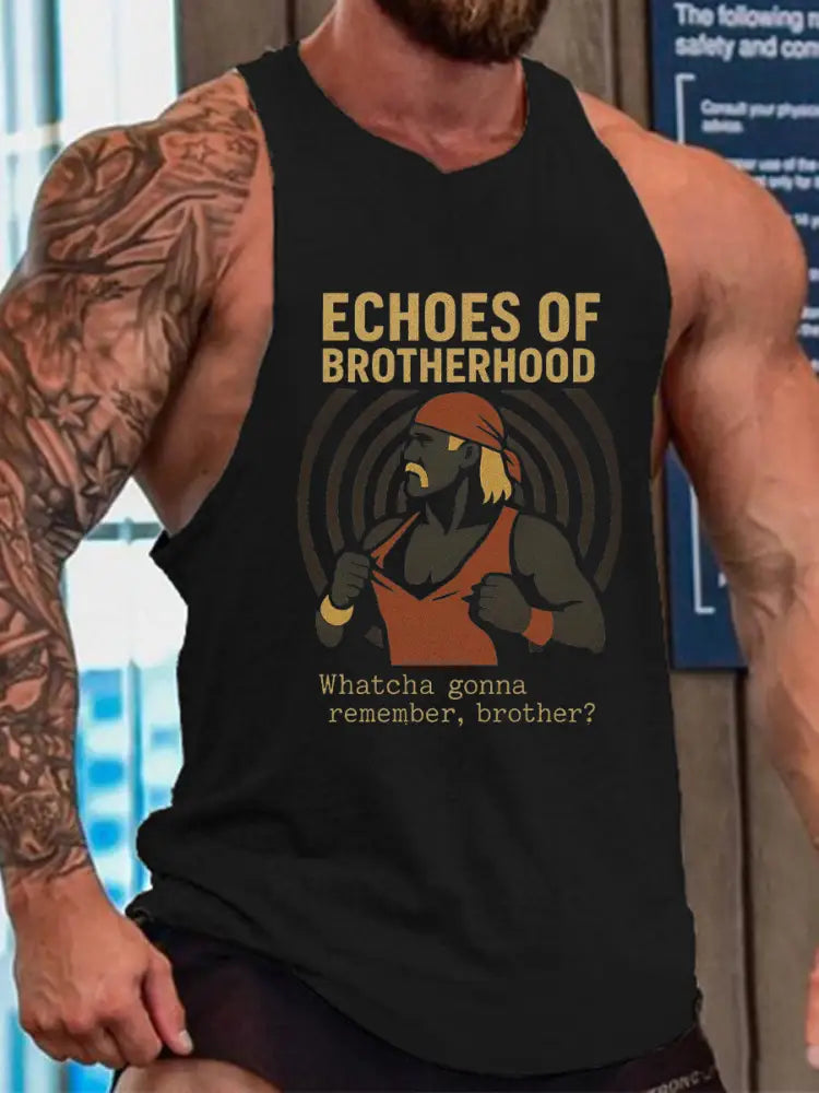 Men’s Wrestling Legend Printed Tank Top Black / S