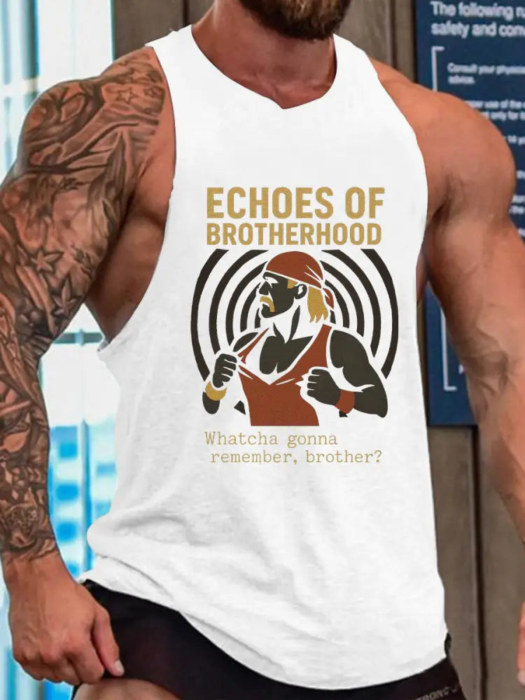 Men’s Wrestling Legend Printed Tank Top White / S