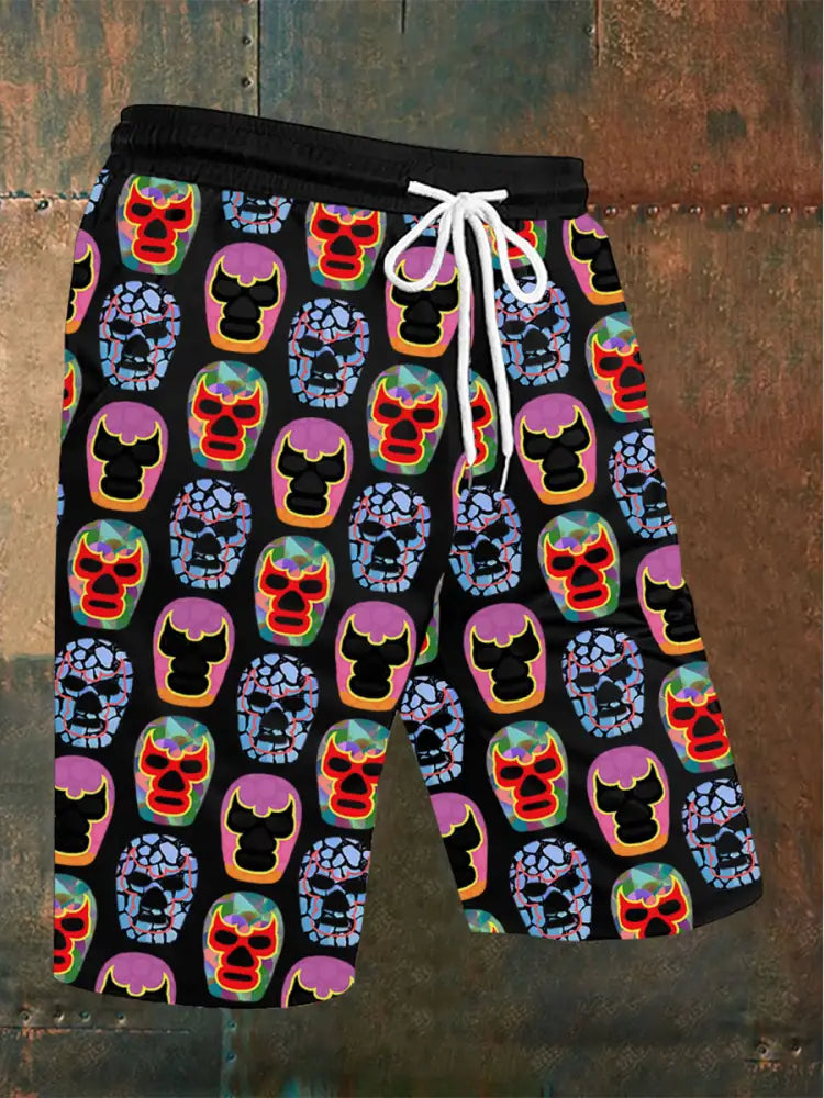 Men’s Wrestling Mask Shorts Black / S