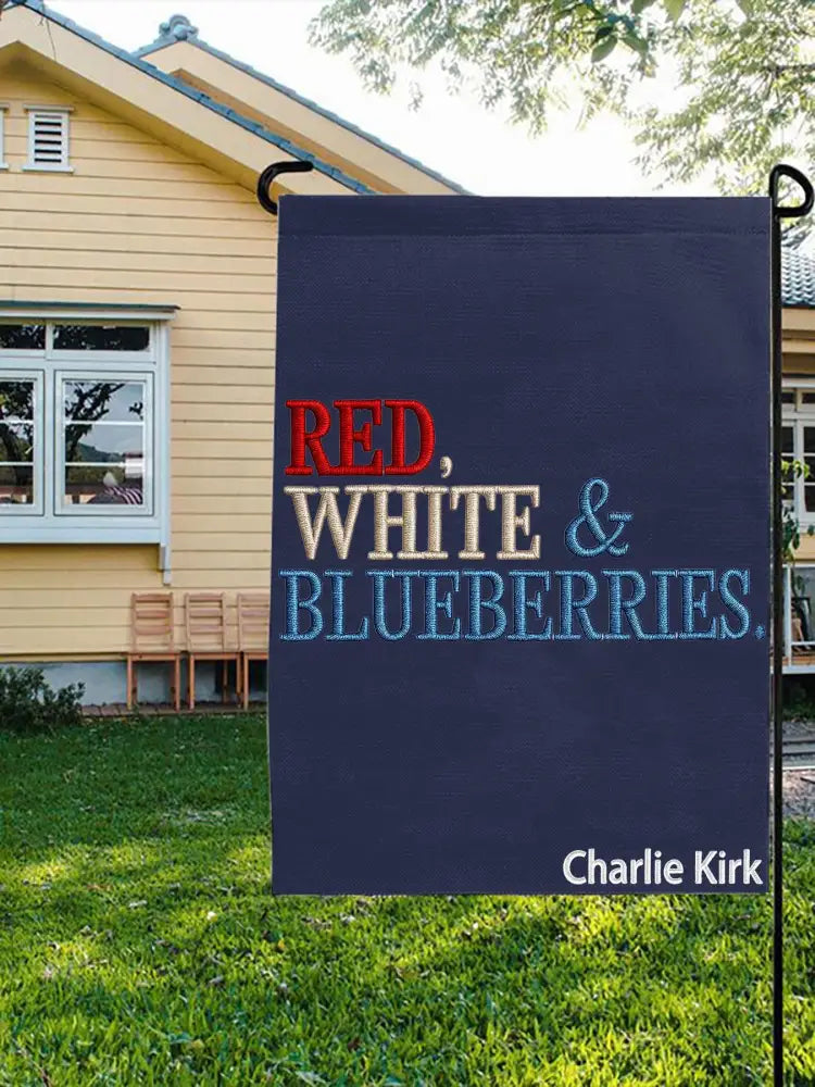 ’Red White & Blueberries’ Garden Flag 30*45 Navy Blue / 45CM