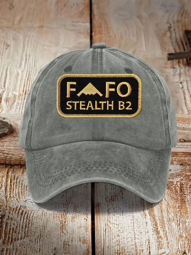 Unisex B2 FAFO Print Hat Gray / JM