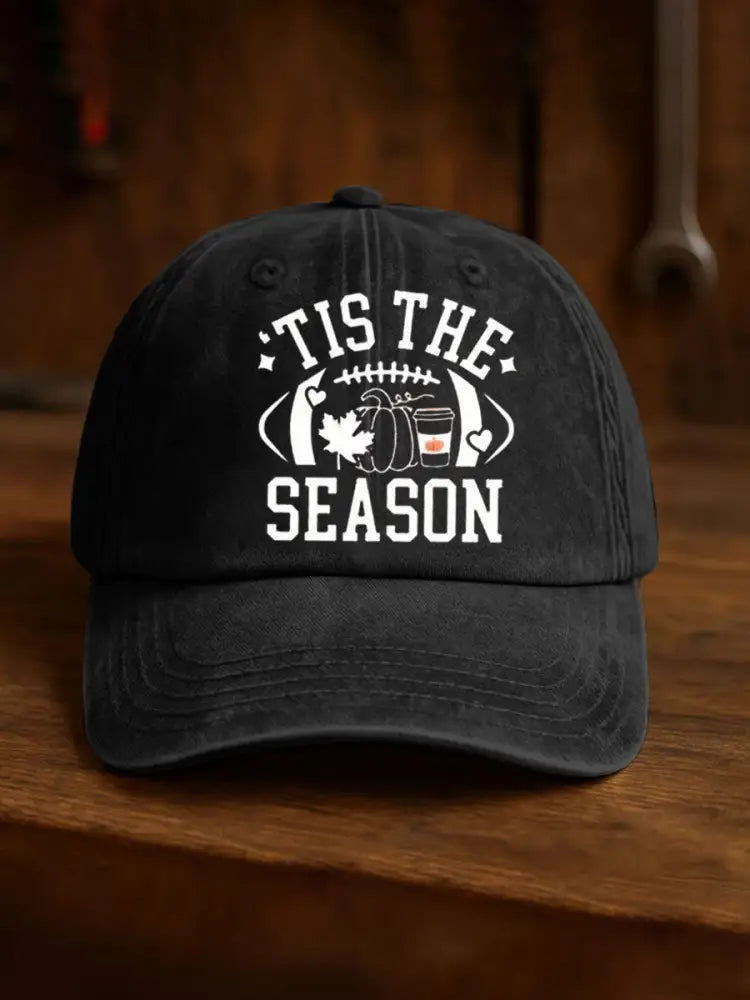 Unisex Football Fans Lovers Gameday Casual Design Print Hat Black / ONE