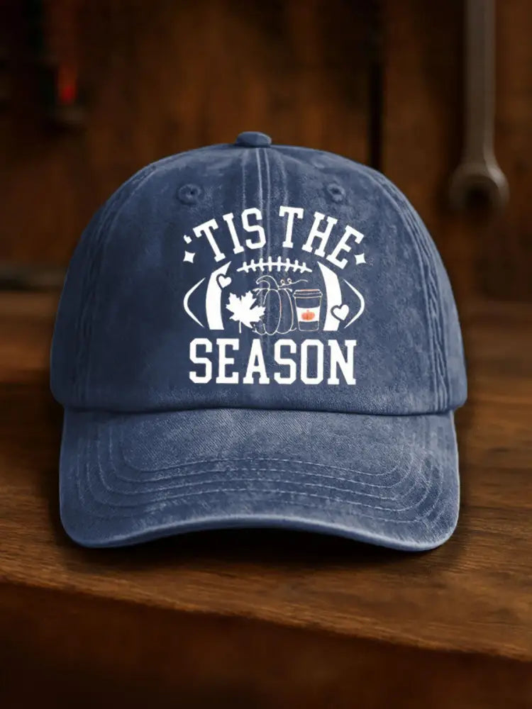 Unisex Football Fans Lovers Gameday Casual Design Print Hat Navy Blue / ONE