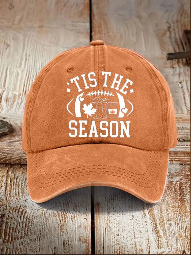 Unisex Football Fans Lovers Gameday Casual Design Print Hat Orange Yellow / ONE