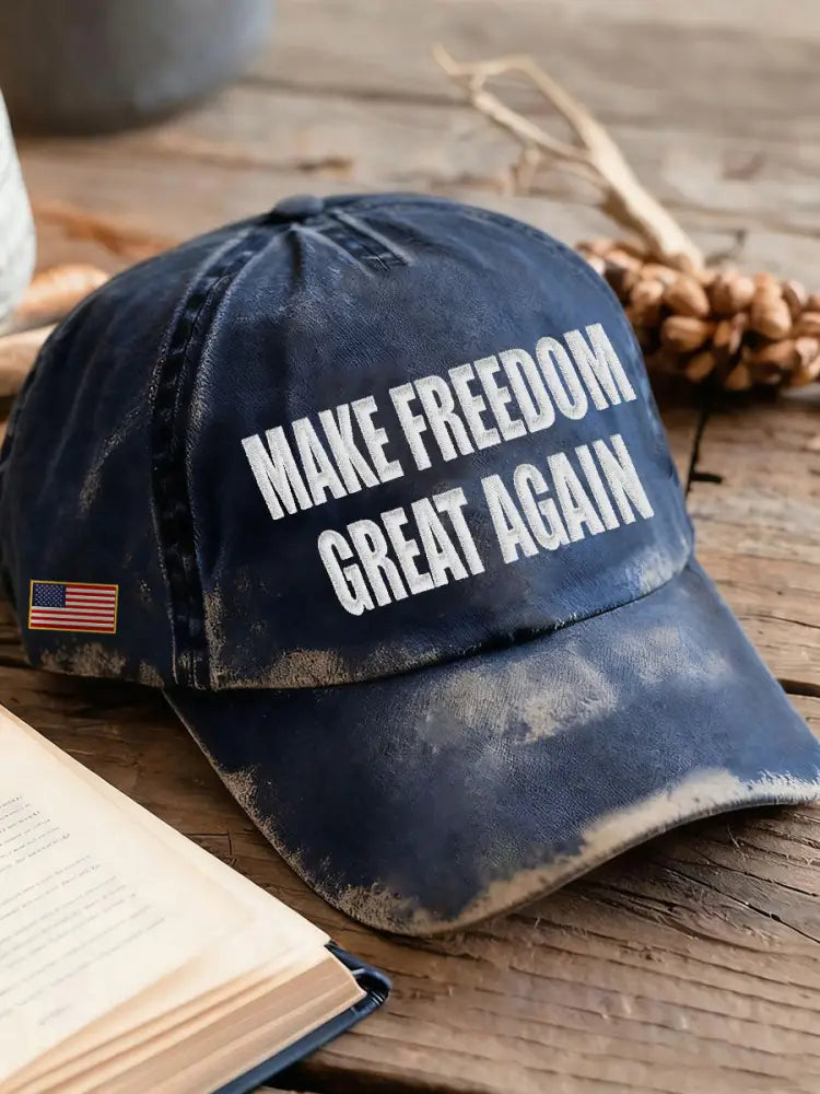 Unisex FREEDOM Hat Navy Blue / ONE