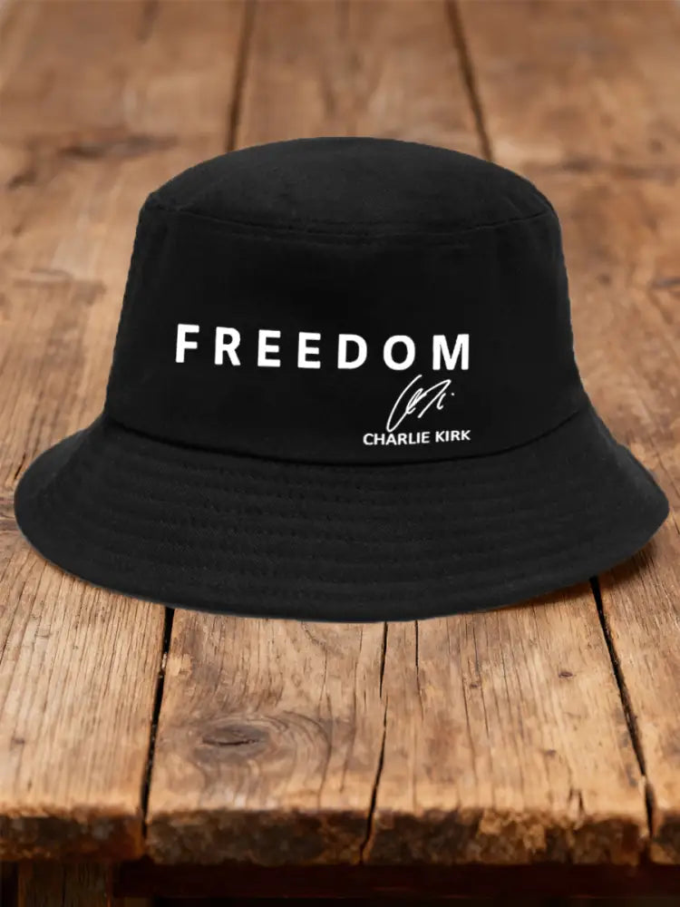 Unisex Freedom Is Not Free R.I.P Charlie Kirk Print Hat Black / ONE