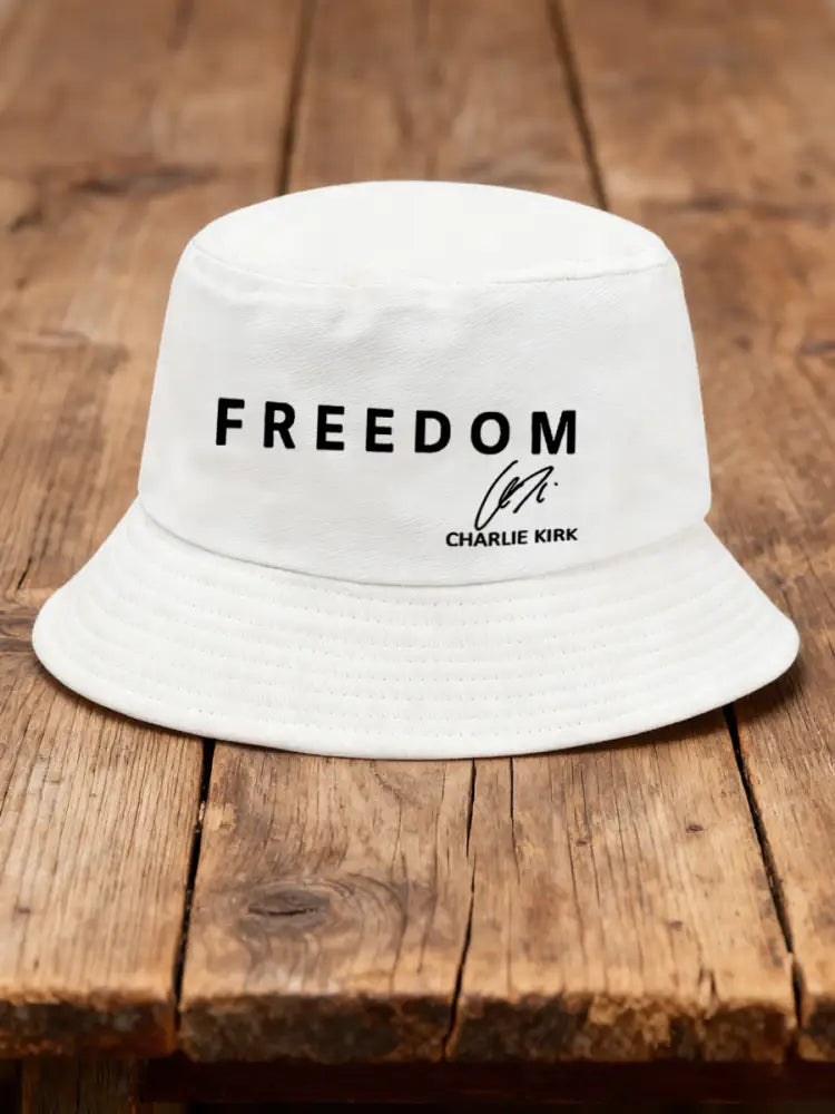 Unisex Freedom Is Not Free R.I.P Charlie Kirk Print Hat White / ONE