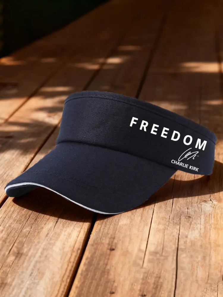 Unisex Freedom Is Not Free R.I.P Charlie Kirk Print Sun Hat Navy Blue / ONE