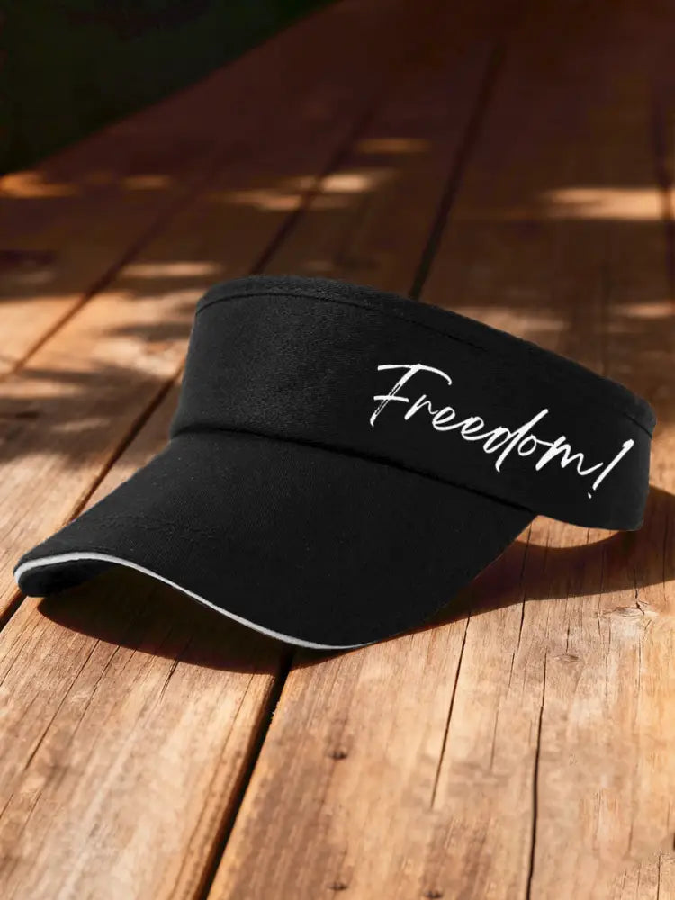 Unisex Freedom Print Hat Black / ONE