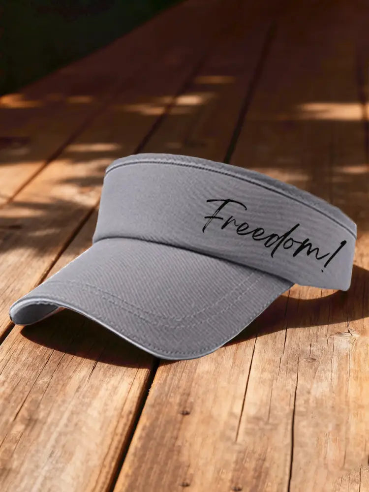 Unisex Freedom Print Hat Gray / ONE
