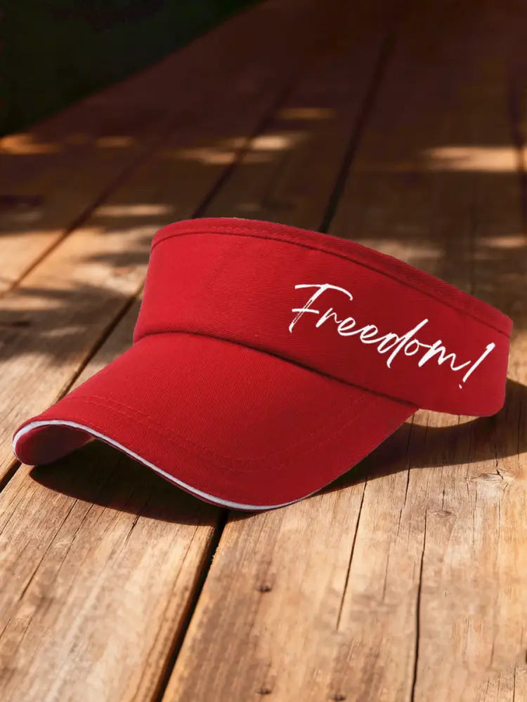 Unisex Freedom Print Hat Red / ONE