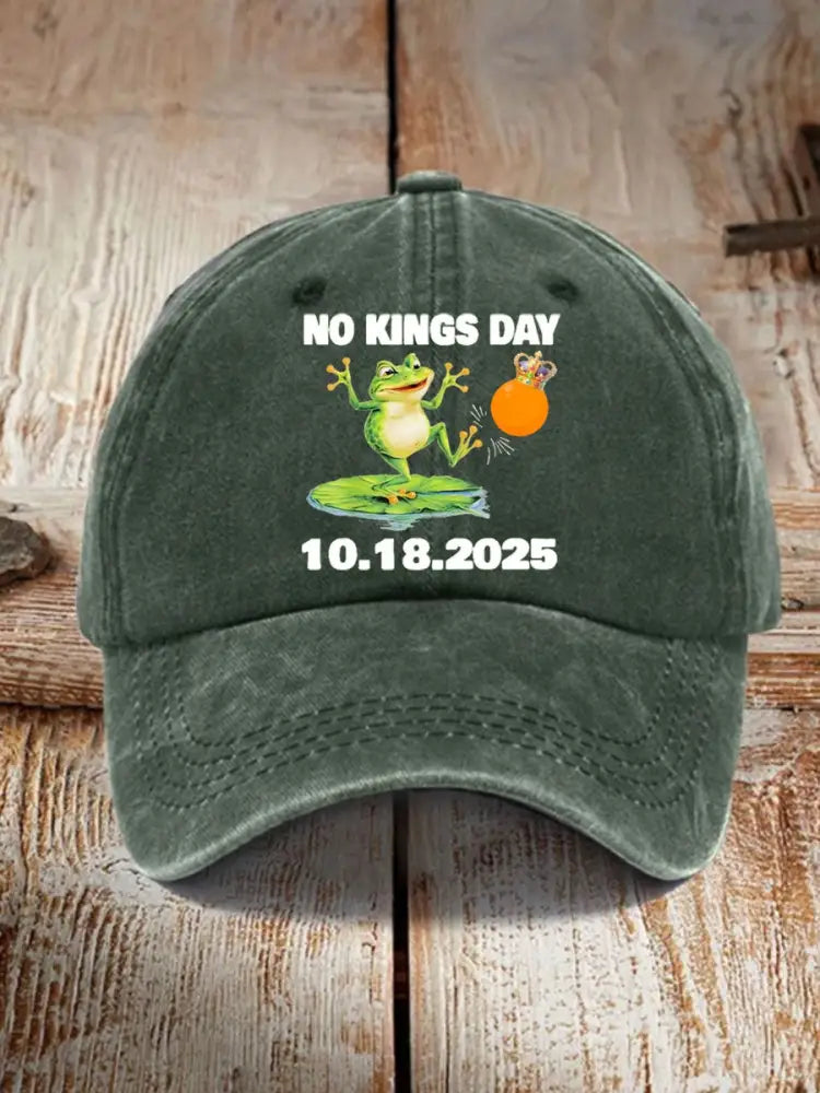 Unisex No Kings Portland Frog Protest 10.18.2025 Hat Green