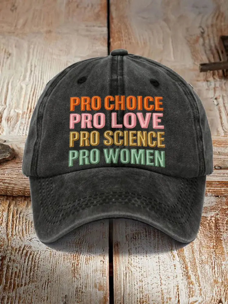 Unisex Pro Choice Print Hat Black / ONE