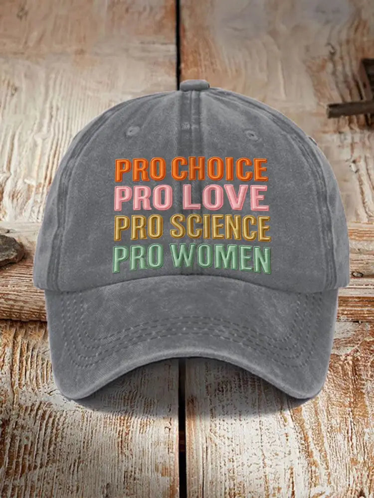 Unisex Pro Choice Print Hat Gray / ONE
