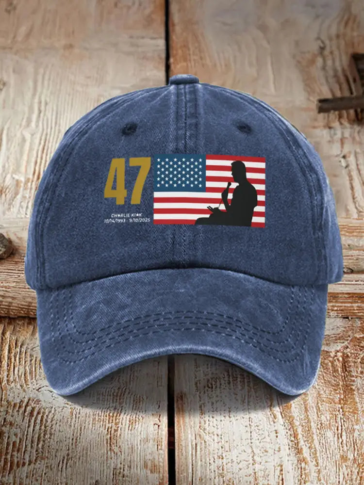 Unisex R.I.P Charlie Kirk Hat Navy Blue / ONE