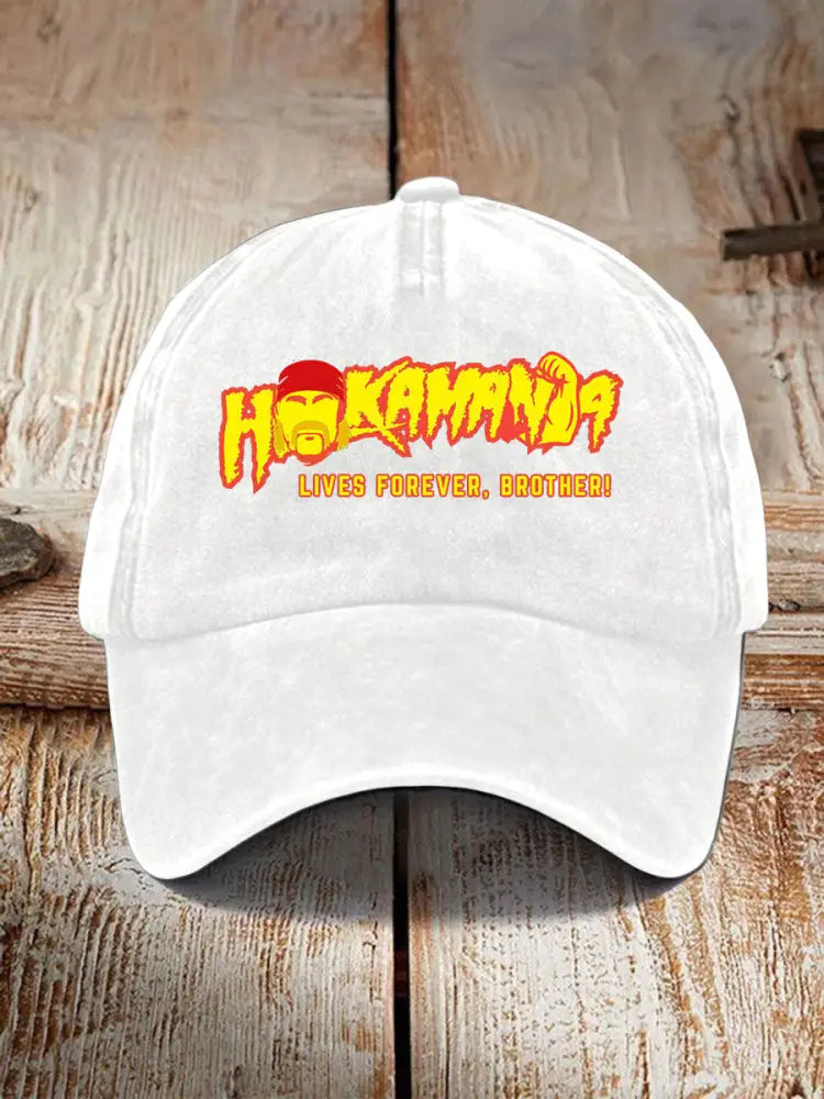 Unisex Rip BrotherPrint Hat White / JM