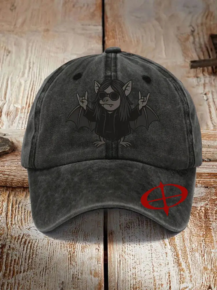 Unisex Rip Prince of Darkness Print Hat Black / JM