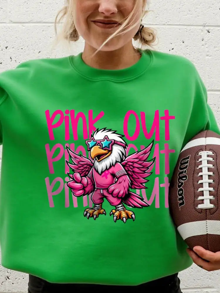 Women’s Breast Cancer Awareness Month Football Fans Sweatshirt Green / S