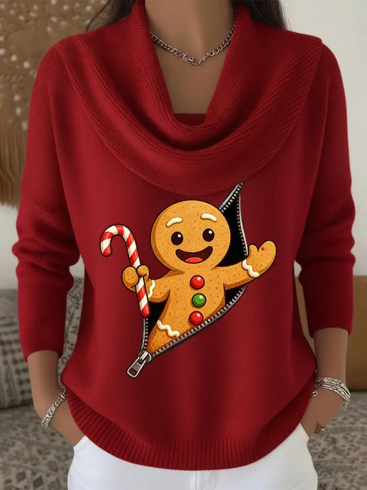 Women’s Christmas Art Print Sweater A / S