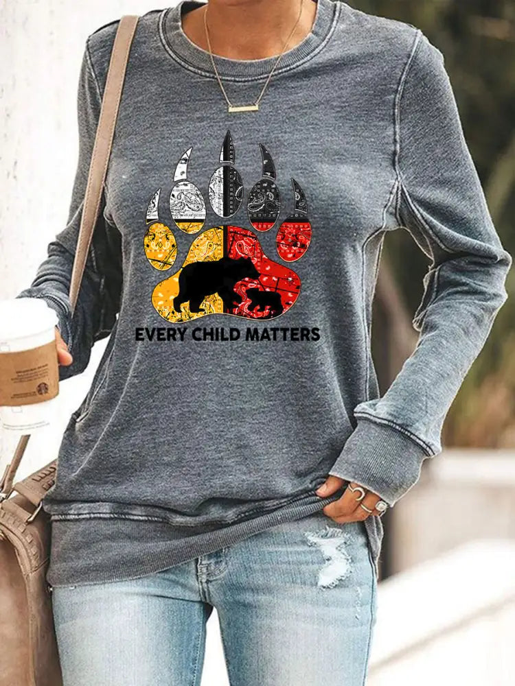 Women’s Every Child Matters Print Top Gray / S