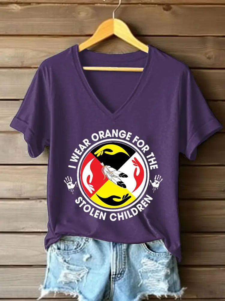 Women’s Every Child Matters Printed Casual T-Shirt Purple / S