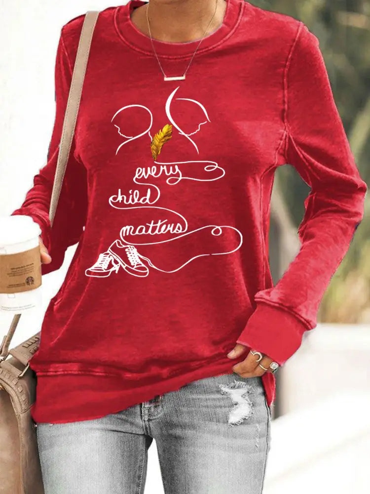 Women’s Every Child Matters Printed Casual Top Red / S