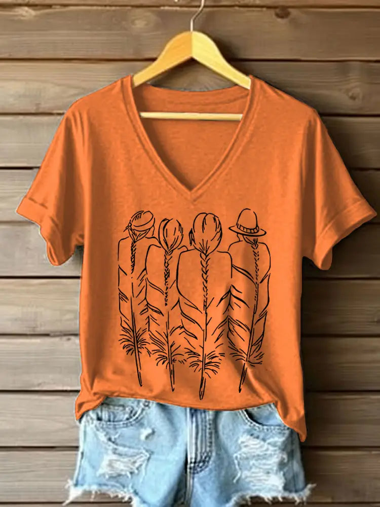 Women’s every child matters V-neck T-shirts Orange / S