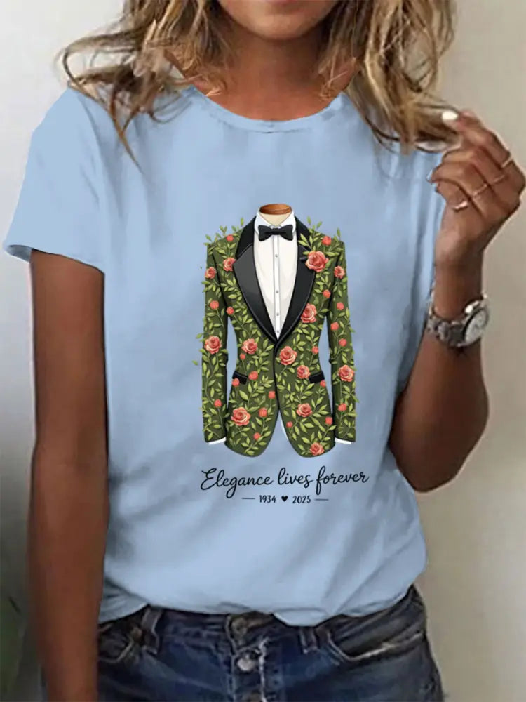 Women’s Floral Tribute Tee Sky Blue / S
