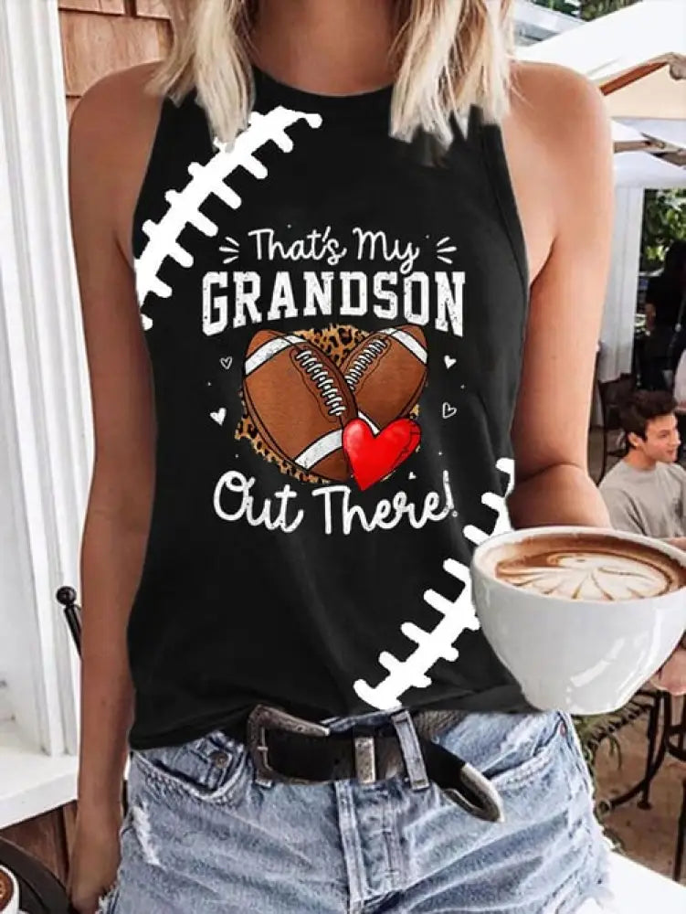 Women’s Football Fans Lovers Gameday Casual Vests Black / S