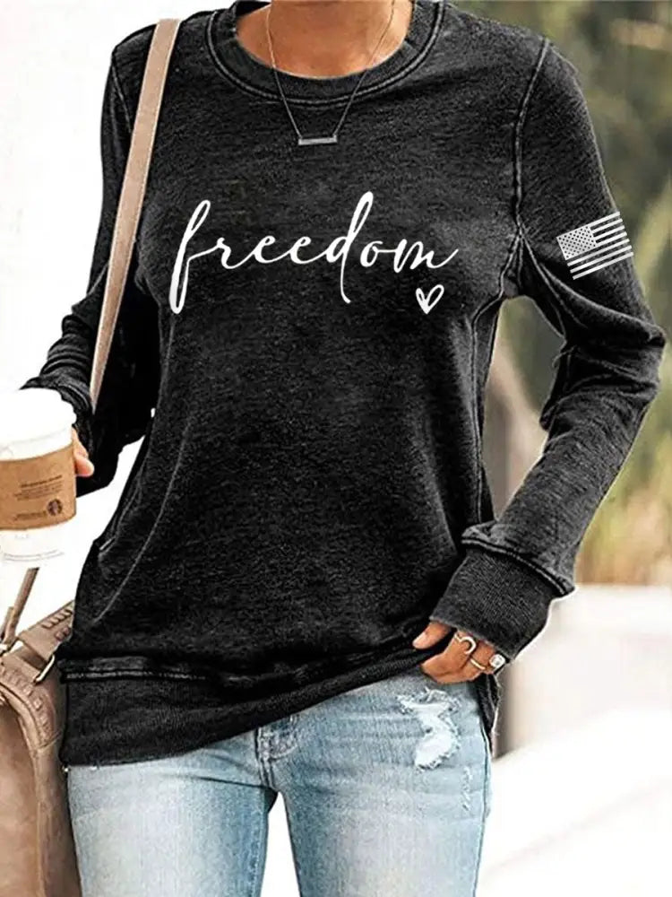 Women’s Freedom Charlie Kirk Sweatshirt Black / S
