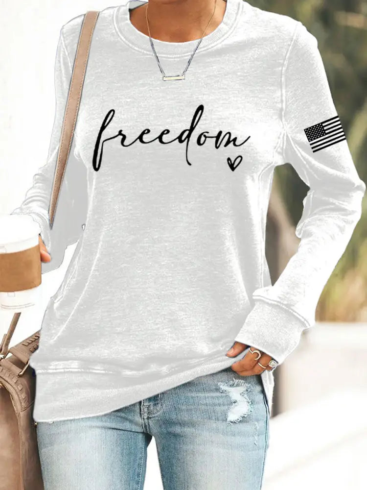 Women’s Freedom Charlie Kirk Sweatshirt White / S