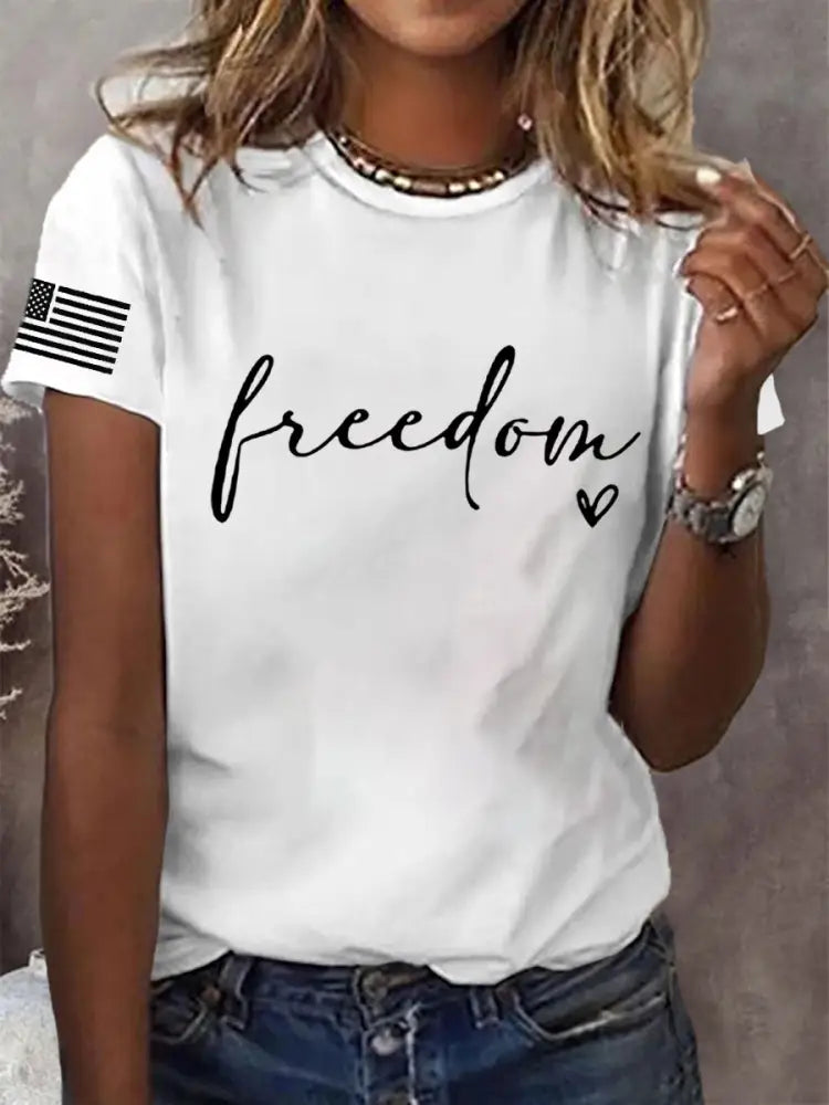 Women’s Freedom Charlie Kirk Tee White / S