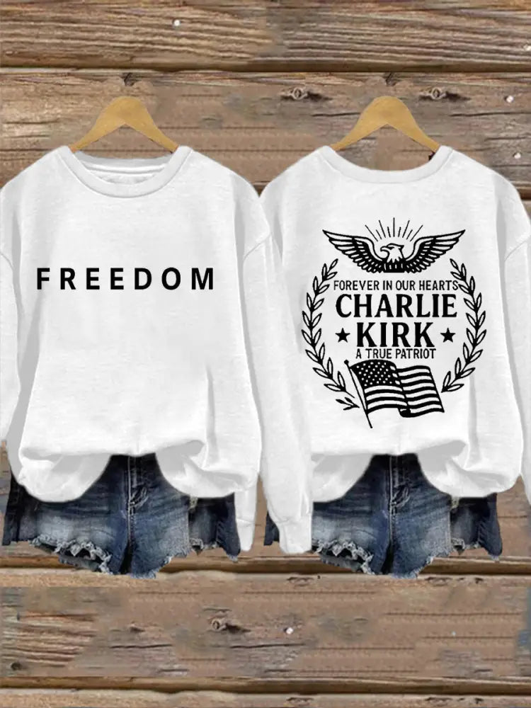 Women’s Freedom Is Not Free R.I.P Charlie Kirk Long Sleeve Hoodie White / S