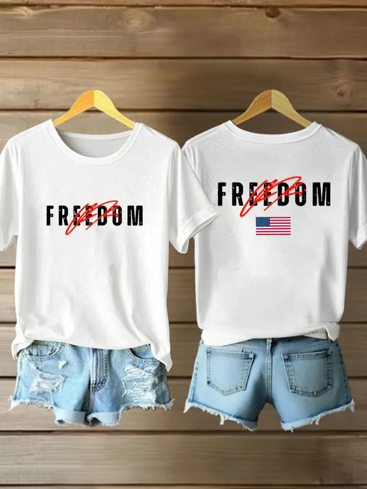 Women’s Freedom Is Not Free R.I.P Charlie Kirk Short Sleeve T-shirt White / S