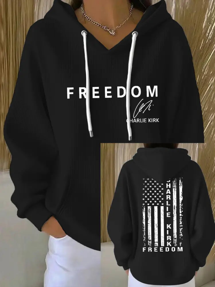 Women’s Freedom Is Not Free This is the Turning Point R.I.P Charlie Kirk Print Hoodie Black / S