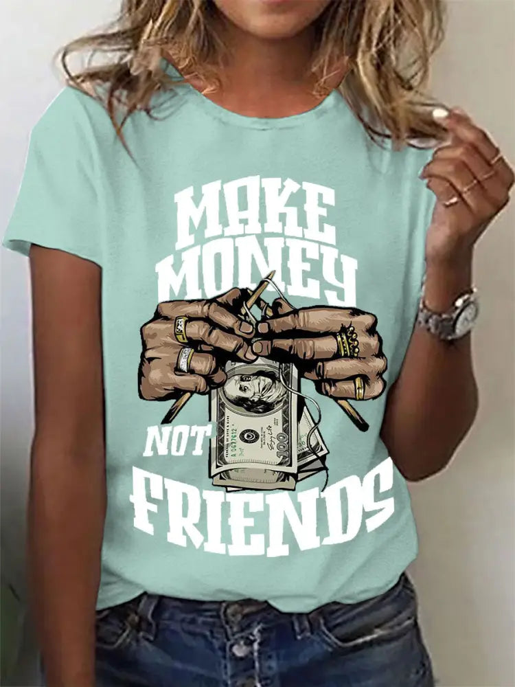 Women’s Make Money Not Friends Mint Green T-shirts Mint Green / S