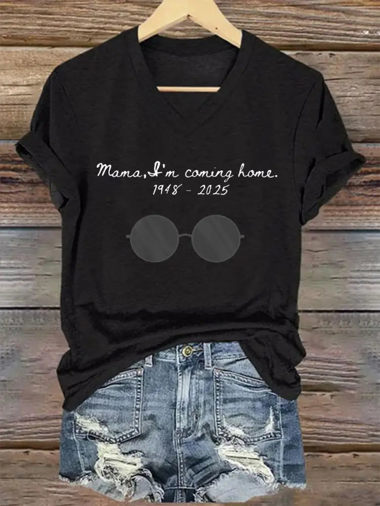Women’s Mama I’m Coming Home Rock Legend Memorial Tee Black / S