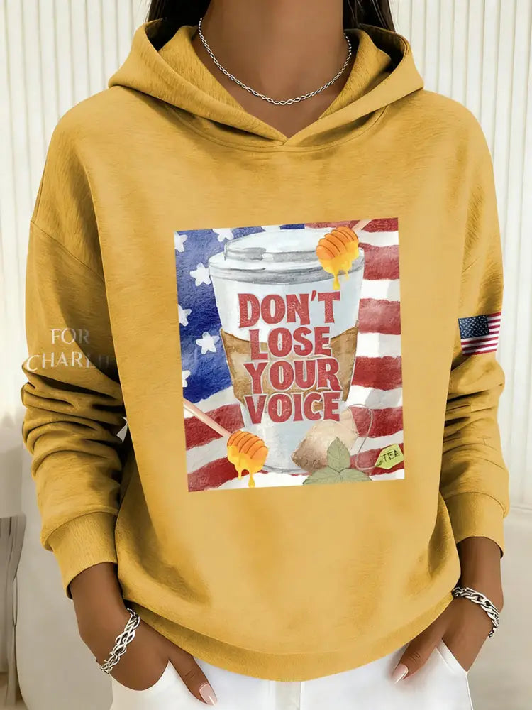 Women’s Mint Tea With Two Honey Charlie Kirk Print Sweatshirt Yellow / S
