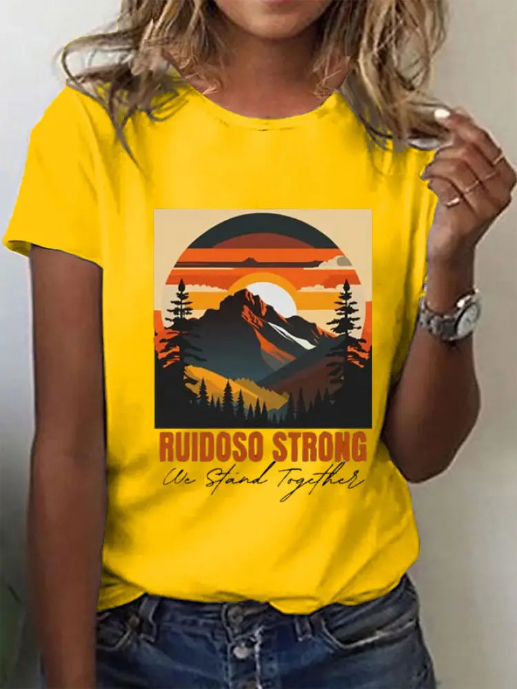 Women’s New Mexico State Ruidoso Strong Short Sleeves T-shirt Yellow / S